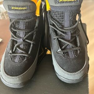 Jordan Sneakers with Black and Yellow Accents TD